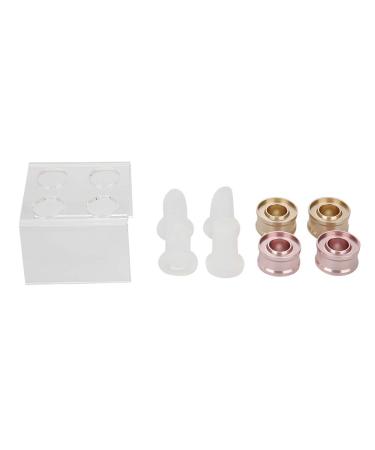 Lipstick Kit DIY Lipstick 12.1MM DIY Lipstick Silicone Homemade Balm Lip Circle Crafts Tool Kit (02# Four Holes Set)
