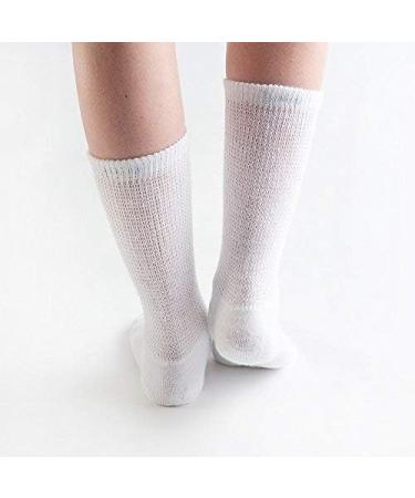 Doc Ortho Ultra Soft Loose Fit Diabetic Socks - 12 Pairs - Crew White - Men and Women X-Large - Buy Online on GoSupps.com
