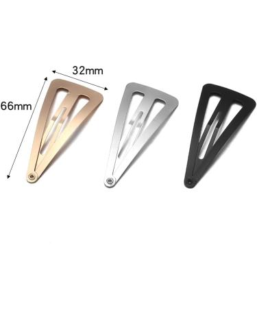 Hair Clips 10 pieces/batch silver black gold metal snap clip hairpin geometric triangle hairpin metal accessories Blue Hair Clips (Size : Noir) - Buy Online on GoSupps.com