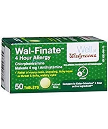 Walgreens Wal-Finate Allergy Relief Tablets 50 ea