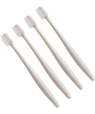 BUIFULSIC 4-Piece Children's Wooden Toothbrush Set - Eco-Friendly Soft Bristles for Gentle Cleaning (Khaki) - Buy Online on GoSupps.com