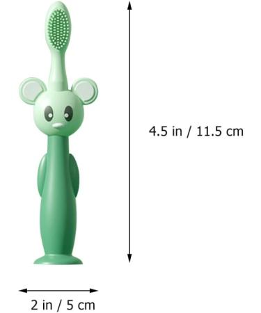 Minkissy Children's Toothbrush Set Suction Cup Baby Training Toothbrush & Cleaning Brush for Newborn Teeth - Buy Online on GoSupps.com