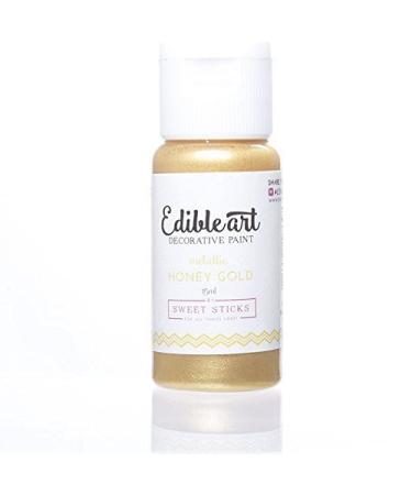Sweet Sticks Edible Art Decorative Paint Honey Gold 15ml