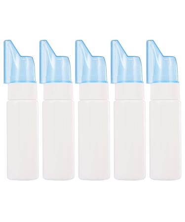 MeisiKeli 5 Pieces Empty Nasal Spray Bottles Refillable Plastic Fine Mist Nose Nasal Saline Atomizer Spray Bottles Containers Pump Sprayers for Nasal Spray Saline Application 70ml