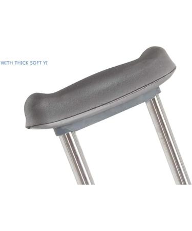 Crutches for Adults Underarm Underarm Crutches for Adjustable Crutches Stainless Steel Height Adjustable for Child Disabled People- A Pair for Adults and Teenager Great for Travel Selfless dedication - Buy Online on GoSupps.com