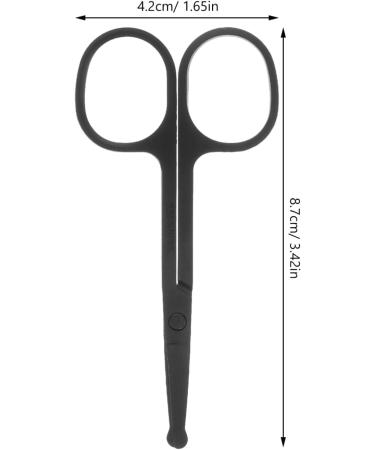PATKAW Nose Hair Scissors 2 Pack - Stainless Steel Rounded & Blunt Tip Facial Hair Scissors for Eyebrow Nose & Beard Care - Buy Online on GoSupps.com
