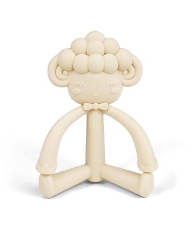 Ali+Oli Baby Sheep Teether - Soft Silicone Teethers for Babies 3+ Months  Gender Neutral Baby Teething Toy with Animal Shape  BPA and PVC Free Silicone Baby Toys - Freezable Sheep Teethers for Babies