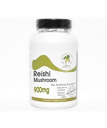 Reishi Mushroom 900mg 100 Capsules - No Additives Naturetition Supplements