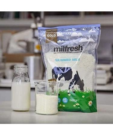 Milfresh Gold Superior Skimmed - Convenient Alternative Fresh Milk | Premium Quality Dairy Product | Easy Dissolve Deliciously Creamy Rich Flavor - Pack of 1 x 500g 500.00 g (Pack of 1) - Buy Online on GoSupps.com