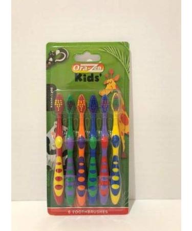Ora-Zen Kids Multi Color Toothbrush Soft, 6-Pack