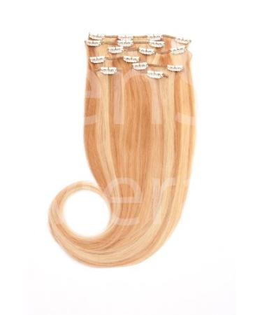 100% Indian Remy Real Hair Clip-in Extensions Set | 7 Part High-Quality 55cm #27/613 Honey Blonde - Buy Online on GoSupps.com