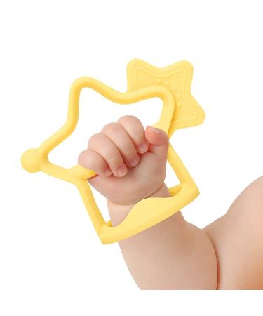 Moyuum Star Teether - Silicone Teething Toy for Infant and Toddler - Bracelet Type - Yellow - Buy Online on GoSupps.com