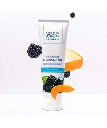 CPN California Pure Naturals Revitalizing Cleansing Gel - Vegan Face Wash with Orange Peel & Calendula for Sensitive Skin - 4oz - Buy Online on GoSupps.com