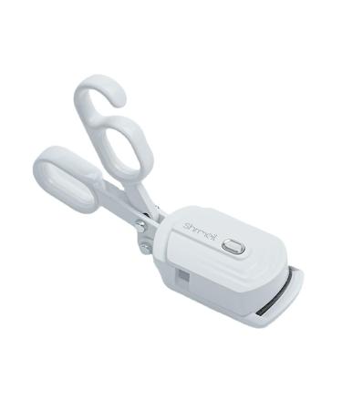 Second-Generation Electric Heating Eyelash Curler Fast Styling and Long-Lasting with Induction Heating Silicone Pads Fast Natural Curling 2 Heating Modes Rechargeable Portable (White)