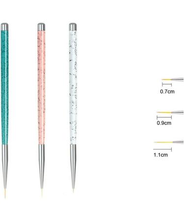 Nail Art Brush Pen 3 Size Nail Art Pen Set Designer/Makeup Artist Manicure Tool - Buy Online on GoSupps.com
