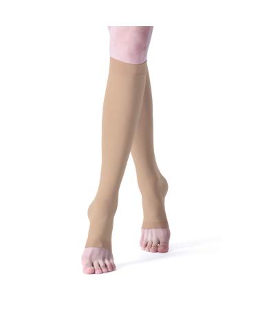Huateng class II (23-32mmHG) compression stockings - medical gradient support compression sock knee -high compression stockings for varicose veins swelling edema treatment