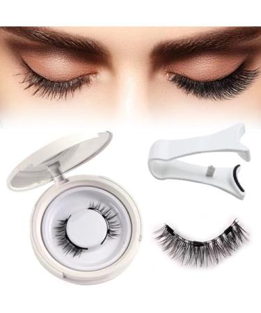 Magnetic Eyelashes Natural Look 1 Pair Reusable Eyelashes No Glue Needed Manga Eyelashes Lashes Kit Easy to Wear and Remove (Natural)