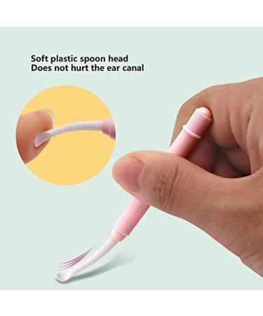 2Pcs/Set Portable Ear Cleaner Ear Wax Remover Pickers - Gray | Earpick Curette Spoon Pick Cleaner Soft Brush - Ear Care Tools - Buy Online on GoSupps.com