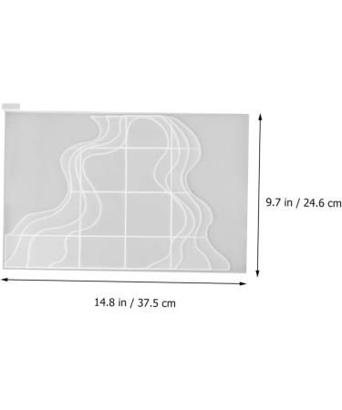 NUOBESTY Tray DIY Mold 1pc Casting Decorative Molds Tray Drop-shaped Manual Mold DIY Epoxy Chic Irregular Silicone White 37.5X24.6X1.3CM - Buy Online on GoSupps.com