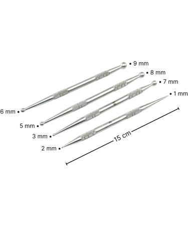 Stainless Steel Massage Sticks Set of 4 | Acupuncture Scar Treatment & Ear Therapy Tools - Buy Online on GoSupps.com