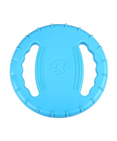 GERUI Dog Frisbee Interactive Toy for Large and Medium Dogs Outdoor Frisbee Bite-Resistant Pet Toy (Blue)