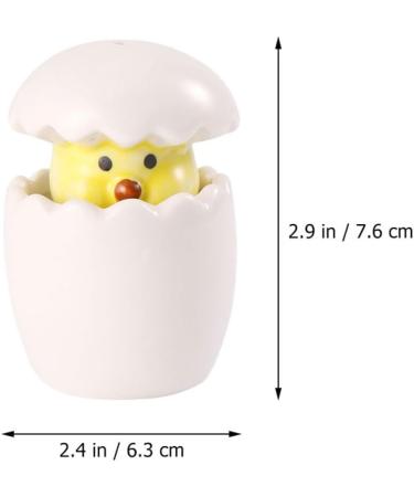 1pc Pepper Can Seasoning Container Cooking Dispenser Ceramic Chicken Figurine Ceramic Sugar Bowls Salt Bottle Ceramic Pepper Jar Salt Server Silica Gel Rooster Multifunction White - Buy Online on GoSupps.com