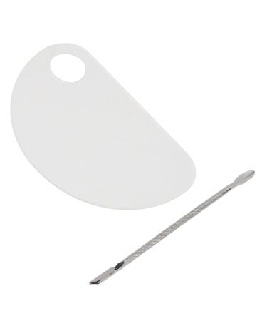 Nail Art Mixing Palette with Spatula - Clear Acrylic Semi-Circular Makeup Mixing Tray for Perfect Nail Designs - Shop Internationally - Buy Online on GoSupps.com