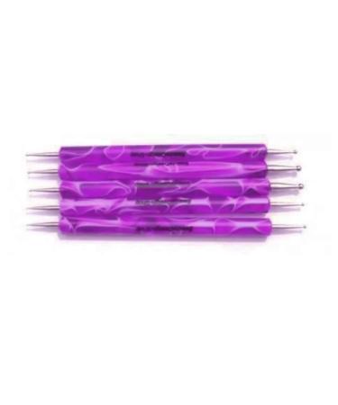 Urban Nails 5 Dotting Tool Spot Swirl Manicure Nailart purple - 5 different sizes and 10 possible spots