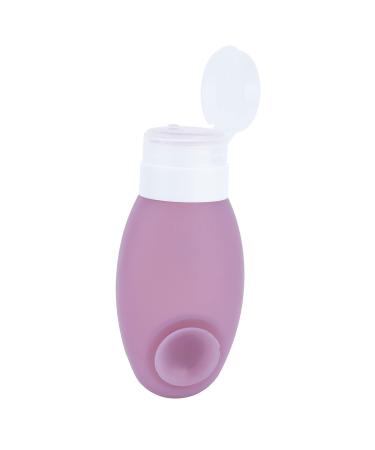 Silicone travel bottle innovative travel shampoo bottle with suction cup portable cosmetic silicone storage bottle for shampoo lotion soap fluids (violet)