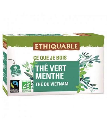 ETHIQUABLE - Th Vert La Menthe Bio 36G - Lot De 4 - Vendu Par Lot
