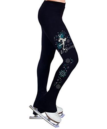 NY2 SPORTSWEAR Figure Skating Practice Pants with Rhinestones S100A - Adult Sizes Medium