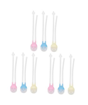 CIYODO 9 Pcs Infant Nasal Aspirator Ear Cleaning Tool Limpiador De Oidos Newborn Sucker Manual Nose Sucker Infant Nasal Aspirators Booger Removers Baby Nose Cleaner 24x3.3cmx3pcs