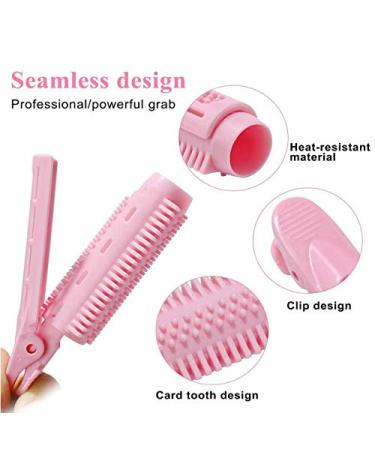 KDDOM 4 Pcs Pink Volumizing Hair Root Clip Set - DIY Fluffy Curler Clamps for Natural Fluffy Hair - Salon Wave Hair Root Clip for Volume Boost - Buy Online on GoSupps.com