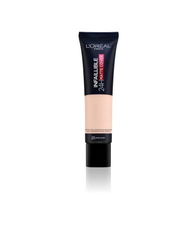 2 x L'Oreal Infallible 24H Matte Cover Foundation 30ml - 25 Rose Ivory