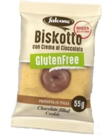 Falcone | Biskotto | Assorted Gluten-Free Biscuit Box | 24 Gluten-Free Biscuits: Cocoa Milk Cream Cherry and Apricot Flavors - 1320 g - Buy Online on GoSupps.com
