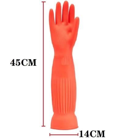 MIN-XL Waterproof Cleaning Glove - Kitchen & Household Cleaning, Dishwashing, Car Wash - Red 45CM-L - Buy Online on GoSupps.com
