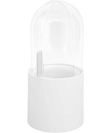 Verdant Touch Makeup Brush Holder with Pearls Clear Lid Waterproof Dustproof Side Opening Bathroom Storage Bin White - Buy Online on GoSupps.com