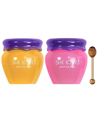 2 Pcs She Loves Day & Night Moisturizing Lip Balm  Anti-cracking Lip Balm  Moisturizing And Nourishing Lip Balm  10g