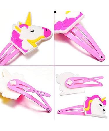 38 Pieces Unicorn Pattern Hair Clips 1.8 inch Anti-slip Snap Hair Clips Barrettes Hairpins for Baby Girls Unicorn Party Supplies - Buy Online on GoSupps.com
