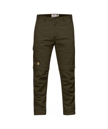 Fj llr ven Men's Trousers Broek Afritsbaar 46 Dark Olive Plain