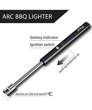 Trendi Electric Candle Lighter Flameless Windproof USB Rechargeable Lighter for The Home Kitchen BBQ Camping & Fireplaces Ice Red - Buy Online on GoSupps.com