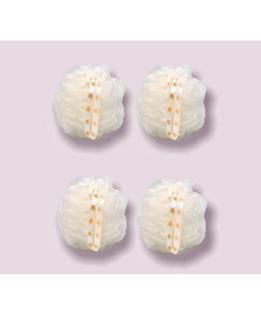 Premium Bath Sponge Set of 4 Pieces - Ultra-Soft and Eco-Friendly 50g Each | International Shipping Available - Buy Online on GoSupps.com