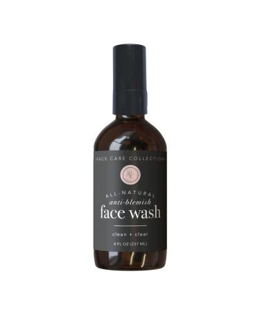Rowe Casa Organics Anti-Blemish Gentle Face Wash All-Natural Cleansing Face Wash for All Skin Types Helps Mostriuze and Refresh Skin while Combating Breakouts 8 FL OZ