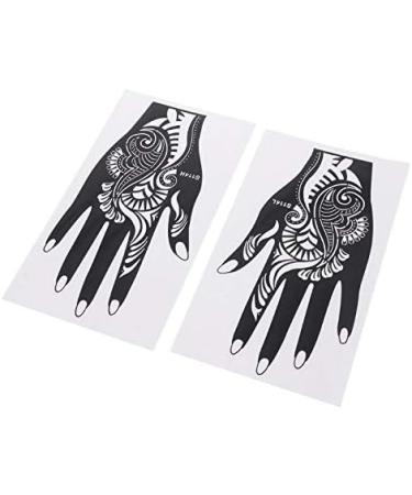 Henna Stencil 1PC - Temporary Hand Tattoo Body Art Sticker for Wedding - Body Art Template Tool - Buy Online on GoSupps.com