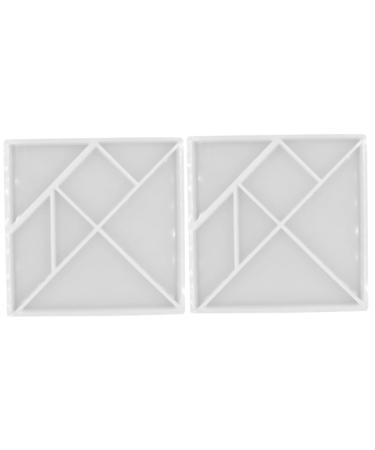 STOBOK DIY Crystal Epoxy Mold 2 Pcs Tangram Mold Model Crystal Epoxy Silica Gel Hand Mold As Shownx2pcs 11.5X11.5CMx2pcs