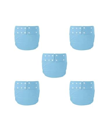 5 set adult cloth diapers adult diapers reusable outdoor outdoors against incontinence light blue 72-92 cm 5 set of (light blue 72-92 cm)