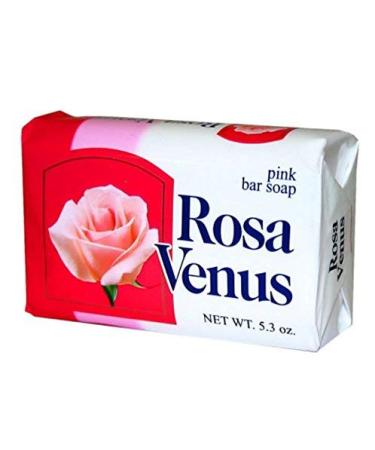 Jabon Rosa Venus Clasico 150 g / 5.29 oz Soap Bar Classic Bathing Natural Mexican smooth soothing gentle scent foaming shower and bath hand choose