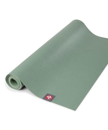 Manduka eKO Superlite Yoga Mat for Travel - Lightweight, Easy to Roll and Fold, Durable, Non Slip Grip, 1.5mm Thick, 71 Inch Leaf Green 71" x 24"