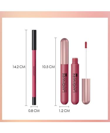  Beliky Girl 12 sets of lip pencils and lip makeup 6 sets of matte lipstick and 6 sets of long-lasting waterproof and high-quality lip makeup. - Buy Online on GoSupps.com