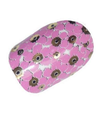 Chix Nails Nail Wraps Pink Gold Summer Flowers Floral Fingers Toes Vinyl Foils
